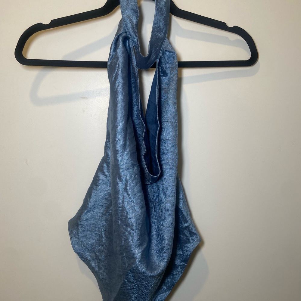 Blue Halter Top